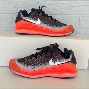 Black Lava Nike Air Zoom Vapor X Knit Tennis Shoes Youth 6